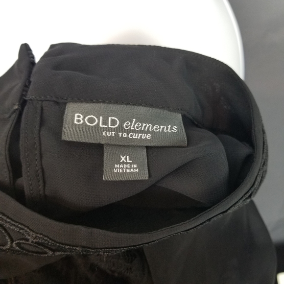 BOLD elements Long Sleeve Sheer Blouse - Picture 9 of 12